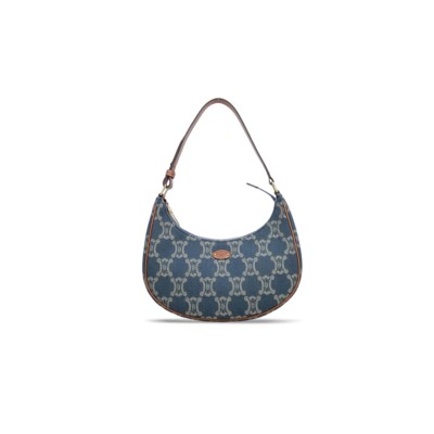 CELINE AVA BAG IN TRIOMPHE CANVAS AND CALFSKIN 193952CS8.38NF (23*14*7cm)